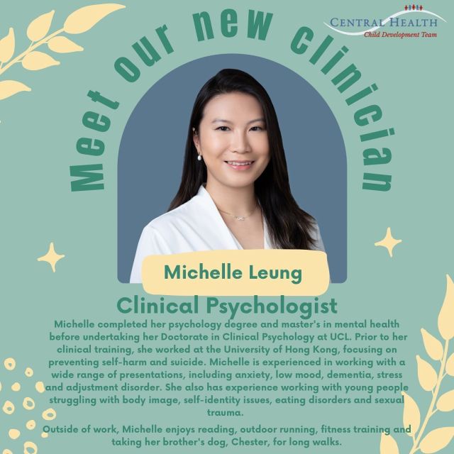 Welcome to the team Michelle! She is available Monday - Friday. Contact us at ccc@centralhealth.com.hk to book a consultation!